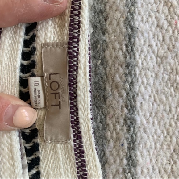 Loft Fringe Wrap Skirt Blanket Size 10 - Picture 3 of 3